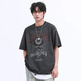 Gothic Vintage t-shirt – Hip Hop Streetwear T Shirt Dark Style Evil Eye Printed Haraj