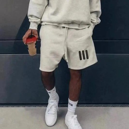 mens clothing summer outdoor shopping five quarter pants casual loose hip hop high street solid color striped shorts trend pants casual urban shorts
