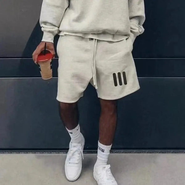mens clothing summer outdoor shopping five quarter pants casual loose hip hop high street solid color striped shorts trend pants casual urban shorts
