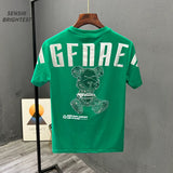 Cyberpunk Melting smiley – High Texture 2023 New Mens Fashion Letter Printed Bear Rhine