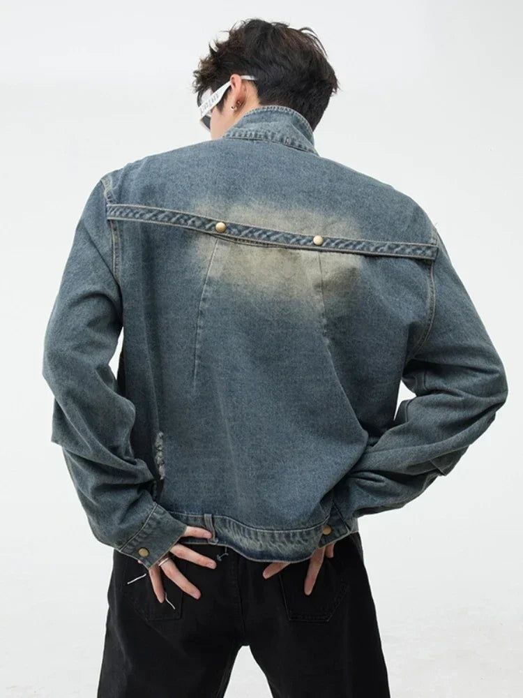 techwear zip bomber, urban fashion, for men, fall streetwear outfit, oversized style, layered fashion, modern aesthetic, graphic detail