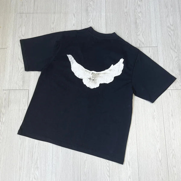 Trapwear Aesthetic piece – Ovesized Pigeon Print T Shirt Tops Tee For Men Frog Drift Ka