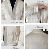 Men's Winter Collarless Woolen Splice Cotton-padded Jacket Men Business Casual Fashion Loose Warm Parkas Coat Thicken Jacket
