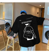 Harajuku Tribal flames – Japanese Streetwear T Shirt Mens Summer Oversized Graphic