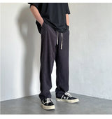 4 colors drawstring corduroy pants men fashion cotton casual pants men streetwear hip hop loose straight pants mens trousers unique default style 3747