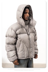 Winter hooded down jacket thickened