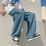 4 colors baggy jeans men fashion casual wide leg jeans men streetwear loose hip hop straight denim pants mens trousers m 2xl unique jeans style 4026