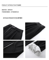 winter mens wide leg straight sweatpants korean fashion warm fleece track pants male casual thermal trousers with long belt unique joggers style 1086