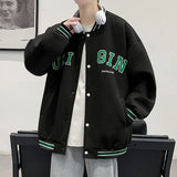 Red Leather Varsity Jacket Unisex Style