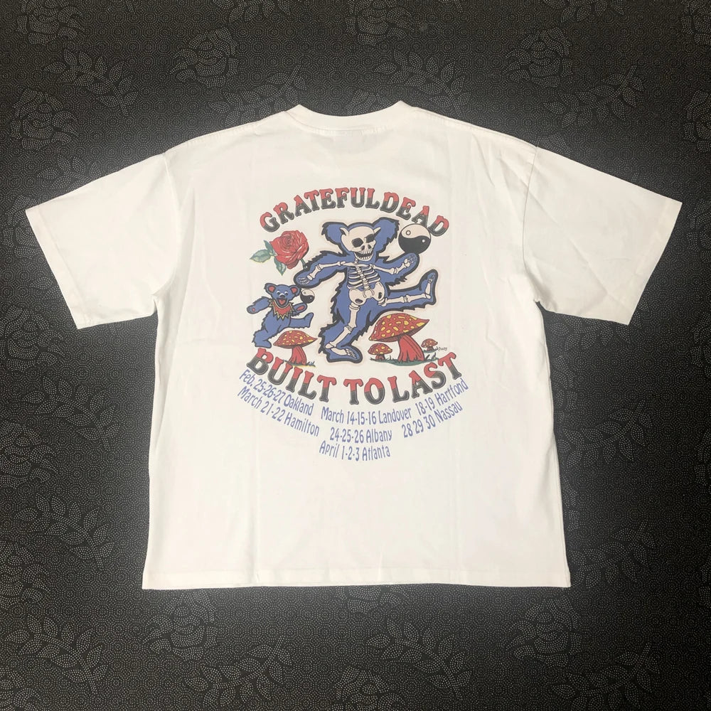 Harajuku Aesthetic piece – Frog Drift American Style Streetwear Rose Graphics Printed C