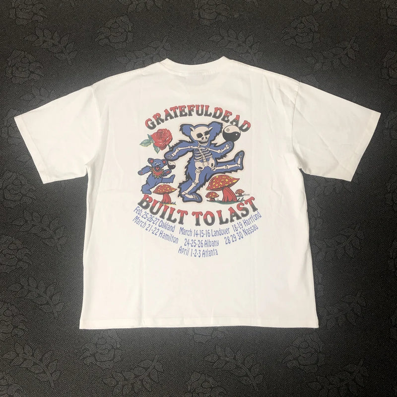 Harajuku Aesthetic piece – Frog Drift American Style Streetwear Rose Graphics Printed C