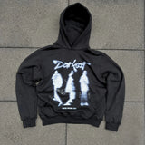 Y2k Winter Long Sleeved Hoodie Sweatshirt Oversized Winter Clothes Streetwear Y2k Vintage Punk Graffiti Print Top School Ootd