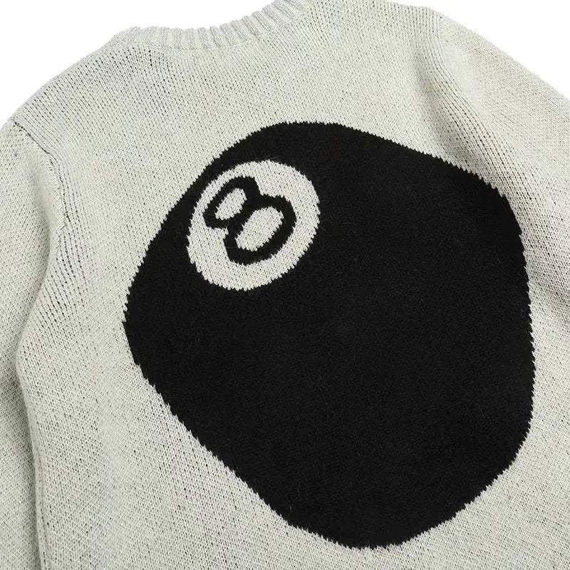 new 2022 men luxury billiards black eight gentleman classic mohair dice knit casual sweaters pullover asian size high drake 20 - Y2K grunge street style, oversized streetwear hoodie, high quality cotton hoodie