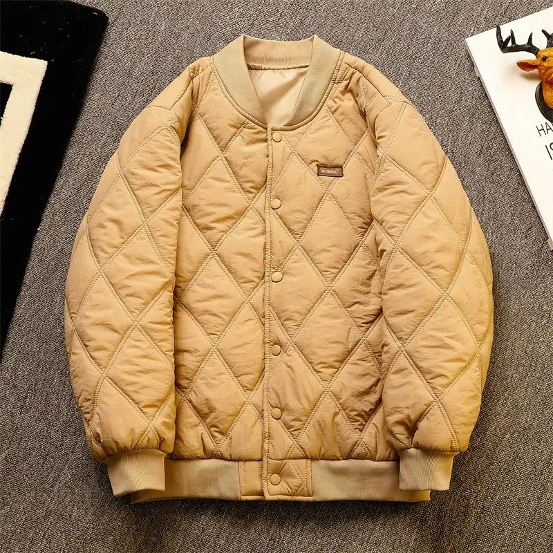 Japanese High Street Men and Women Winter Trendy Personalized Baseball Jacket Thick Jacket Couple Loose Retro Harajuku Top y2k