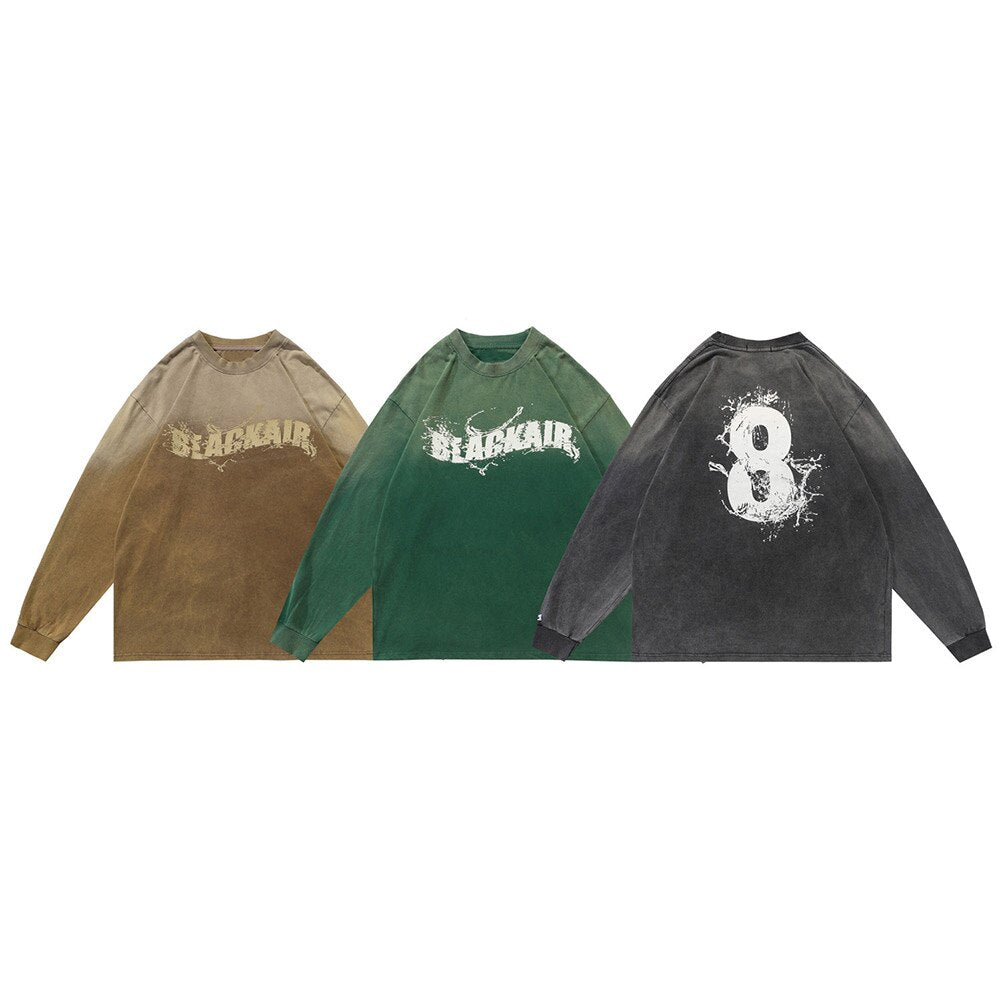 "Eight" Unisex Men Women Streetwear Graphic Sweatshirt Daulet Apparel