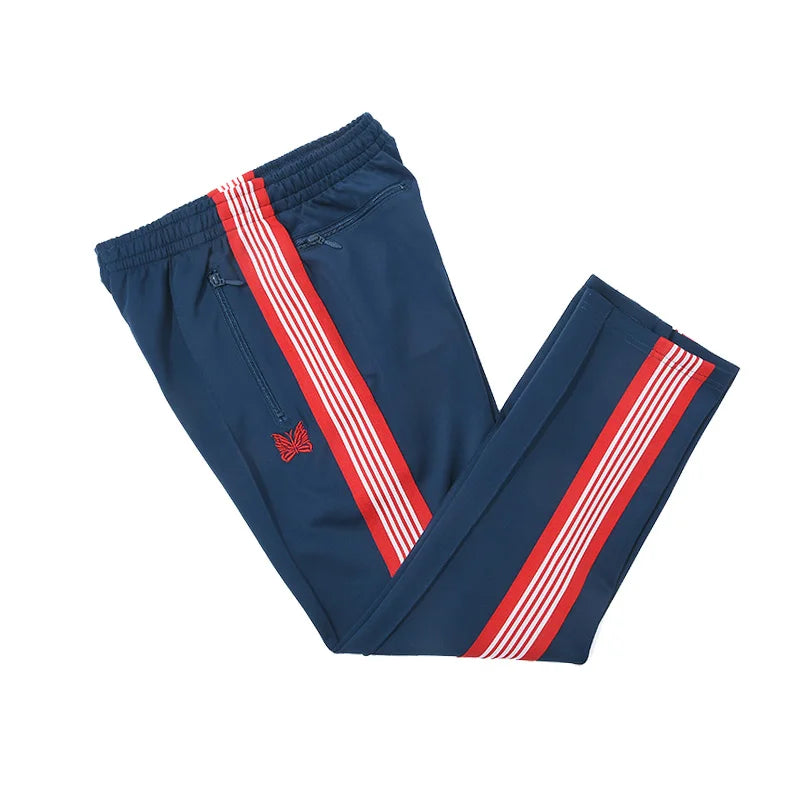 best quality embroidery logo new pants men woman side edge weaving stripe drawstring loose casual grey motion trousers unique default style 5144