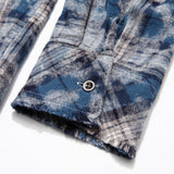 Trapwear Broken heart – Vintage Plaid Shirt 2024 Tie Dyed Tassel T Shirt Long Sleeve