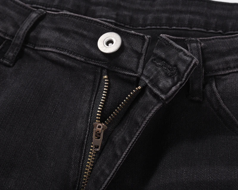 distressed hole ripped washed jeans pants for men straight retro streetwear baggy denim trousers frayed casual hip hop jean unique jeans style 221