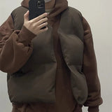 Frog drift New Fashion Street Kanye West DONDA Double sided wearable short cotton jacket Sleeveless Cotton padded Down vest men