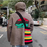 new 2023 men luxury winter blended knitted striped gentleman jacquard casual sweaters cardigans coats hoodies eu size high 660 high quality cotton pullover, oversized graphic print design, urban wear with bold artwork