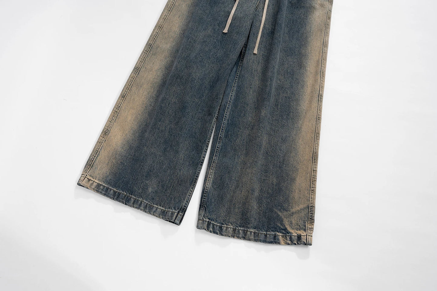 mens high street loose denim jeans casual straight retro washed jeans hip hop streetwear casual wide legs joggers baggy jeans unique joggers style 2880