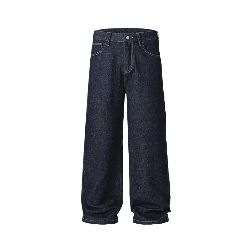 classic primary color jeans mens loose casual straight cleanfit fashion denim jeans pants man streetwear jeans trousers unique jeans style 1959