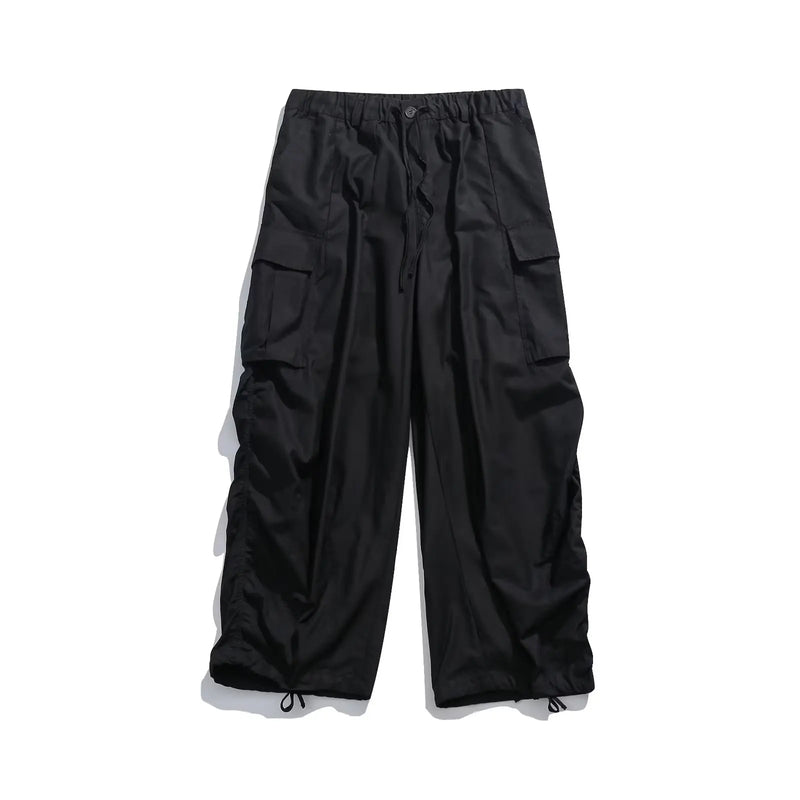 outdoor sports coat set new unisex couple 2 piece set casual hooded windbreaker big pocket wide leg workwear pants suits unique default style 4475