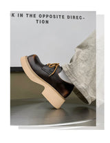 High Street Big Toe Leather Designer Shoes Men Women Streetwear Fashion Hip Hop Vintage Lightweight Casual Increase Derby Shoes