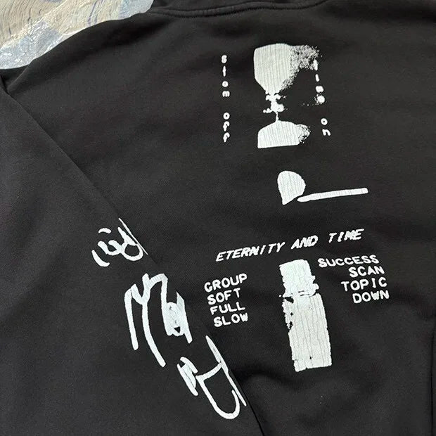 Occult sigil hoodie with mystical tarot card elements