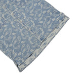 New 2022 Men luxurious Paisley West Coast CRIPS Bloods Fashion Denim Casual Shirts Shirt high Pocket Short-sleeves S 2XL #A630