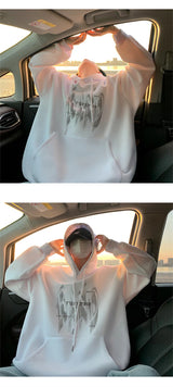 Y2K Oversized Graphic Pullover – New Gothic Letter Printed Hoodies For Men Autumn Hip Hop Oversized Hooded Sweatshirt Y2K Streetwear Graphic Hoodie Tracksuit | Gothic Drop #12