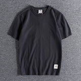 Vaporwave Chrome logo – Summer Mens Short Sleeved Retro Youth Solid Color Heavy Roun