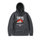 Japanese Tokyo Sakura Print Mens Hoodie Fashion Winter Autumn Mens Wom