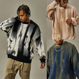 layered flame street knit, photo-ready knit, trendy urban fashion top for men, layered streetwear look
