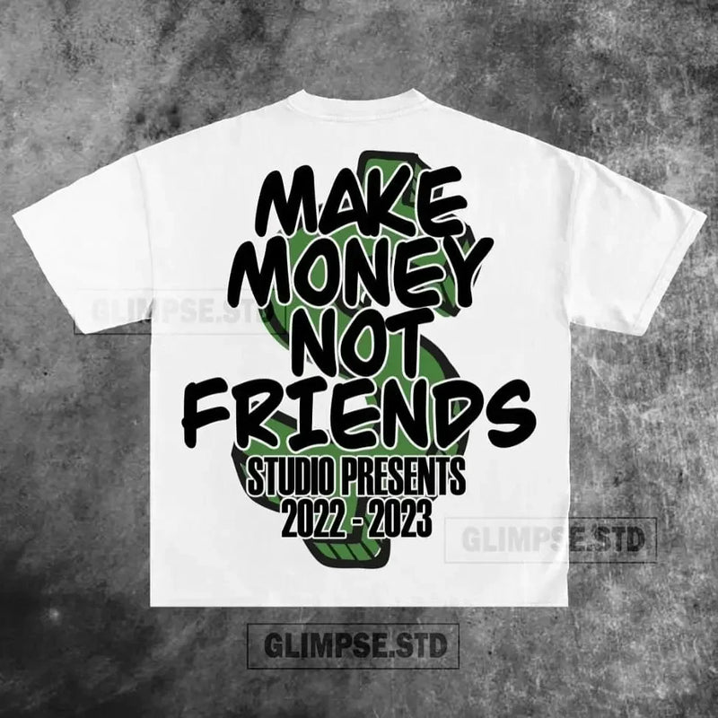 Skater Sticker Tee – Bold Flame Font Graphic Throwback Style