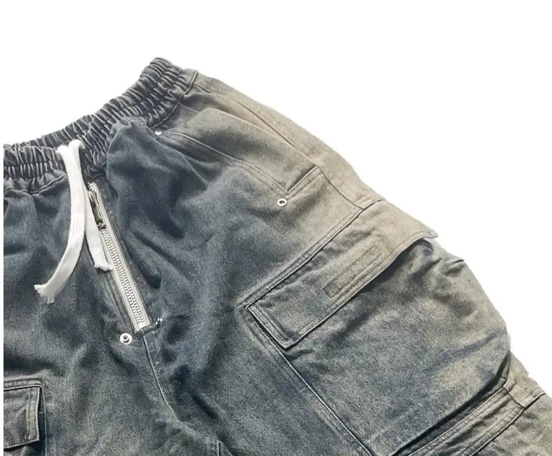 2024 brand new rick denim zipper pocket fit straight pant jeans cotton denim pants comfort casual jeans size s m l u37 vintage washed jeans