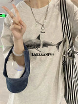 Sadcore Broken heart – Heavy Cotton New Design Short Sleeved Mens Korean Style Vers