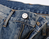 blue speckle ink washed destroyed flared jean pants hip hop graffiti ripped denim jeans for men streetwear vintage wide jeans unique jeans style 4460