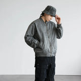 zip-up minimalist jacket, cold-season outfit - comfortable cotton fit with bold prints