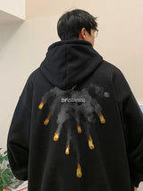 New Anime Meteorite Fall Graphic Printed Hooded Sweatshirts Hombre Hip