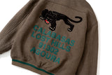 autumn and winter kanye high street yzy heavy industry animal embroidery woolen cloth clip cotton mens womens large jacket na - variant style 6ad58f for streetwear fashion