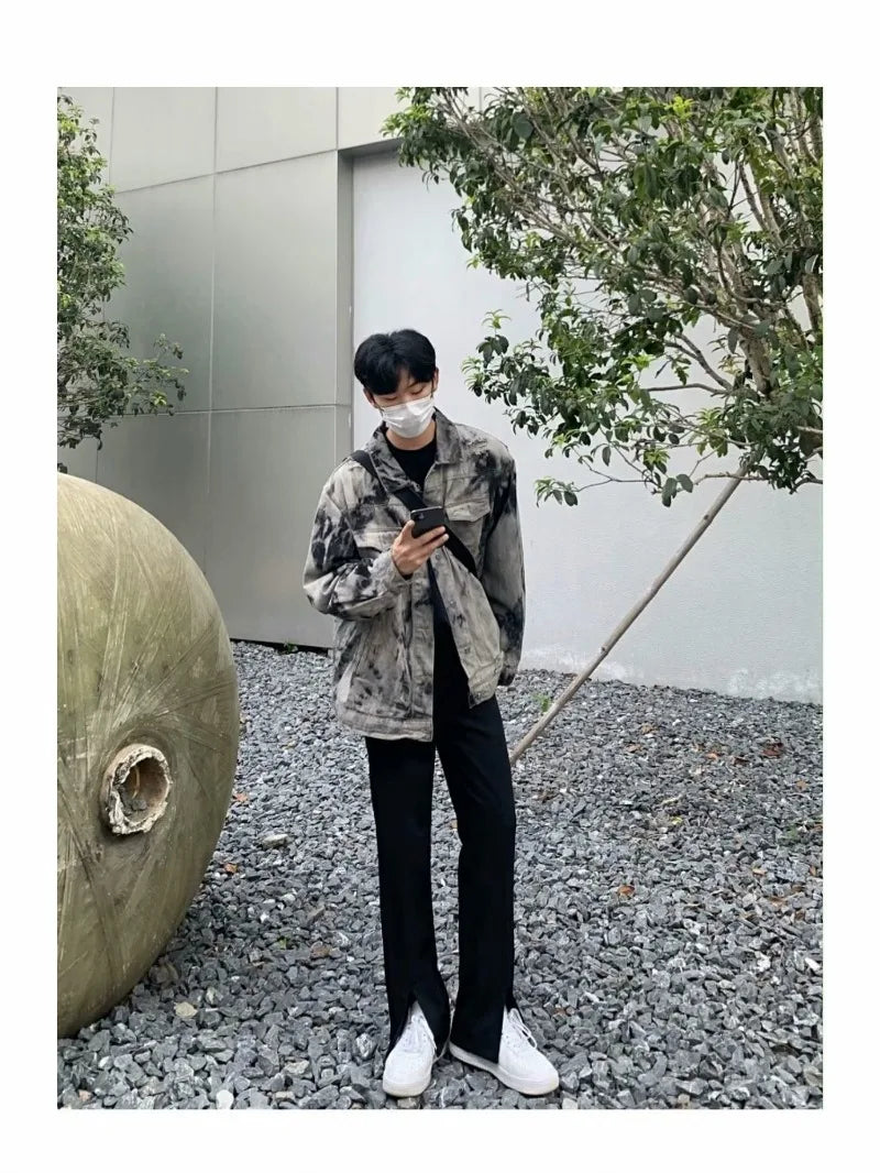 techwear zip bomber, urban street style, mens fashion