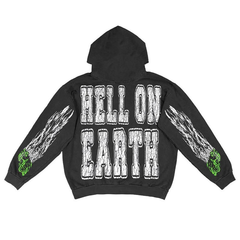 Y2K Womens Clothing Sweatshirt Pullover Print Dark High Street Oversiz