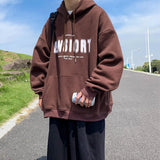 Spring Retro Letter Printed Hoodies Hombre 2024 New Personality Loose