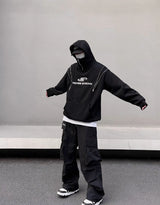 fashion loose streetwear cargo pant unisex casual multi pocket wide legs drewstring trousers hip hop joggers mens baggy pants unique joggers style 5074