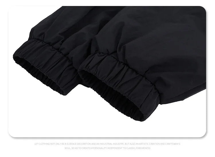 Black Techwear Zip Jacket with Stand Collar – Urban Street Fit