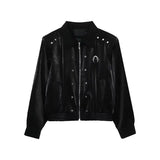 leather varsity jacket, cold weather layer, hip hop
