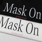 Glitchcore Fashion – High Quality Ih Nom Uh Nit T Shirt Masked Men Letter Printin – Urban Streetwear for Men & Women