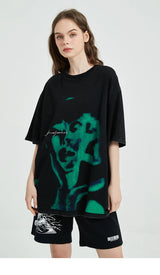 Sadcore Streetwear top – Vintage Punk Men Oversize Tshirt Streetwear Hiphop Abstract