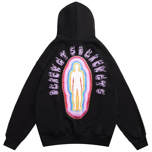 Hoodie Sweatshirt Streetwear Hip Hop Graphic Letter Print Punk Gothic